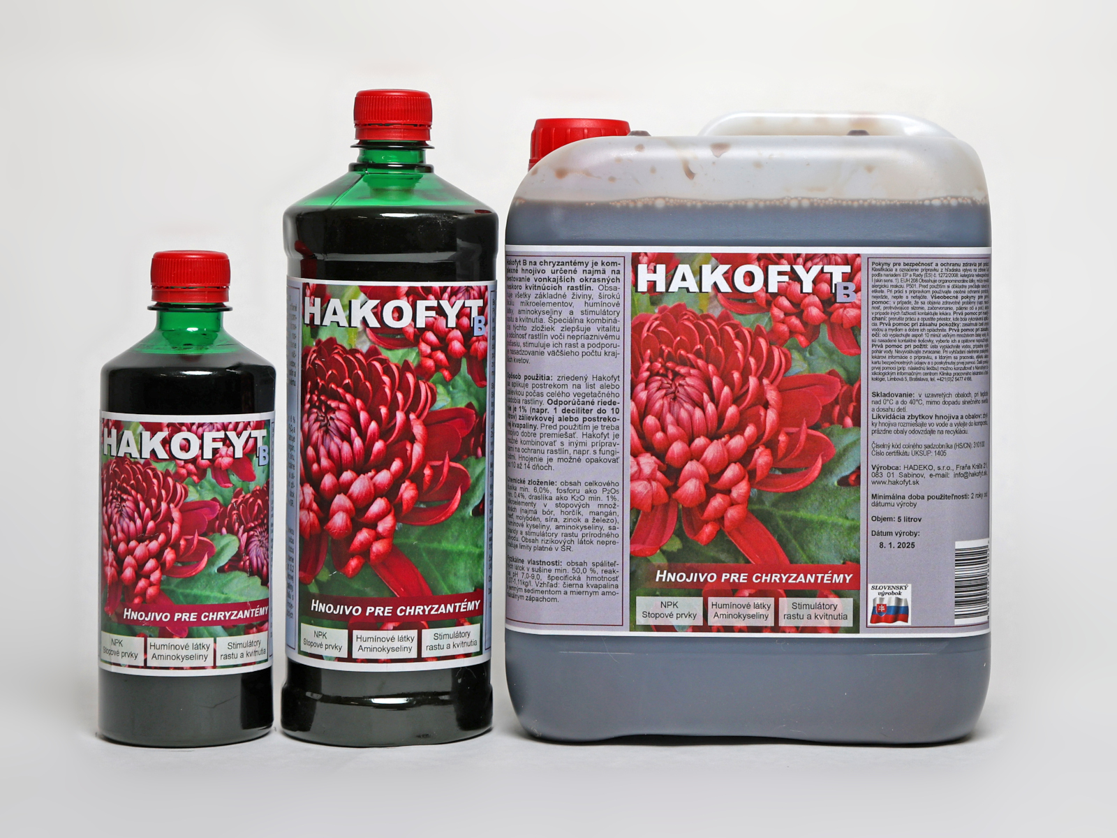 Hakofyt hobby chryzantémy - balenia 0,5, 1 a 5 litrov