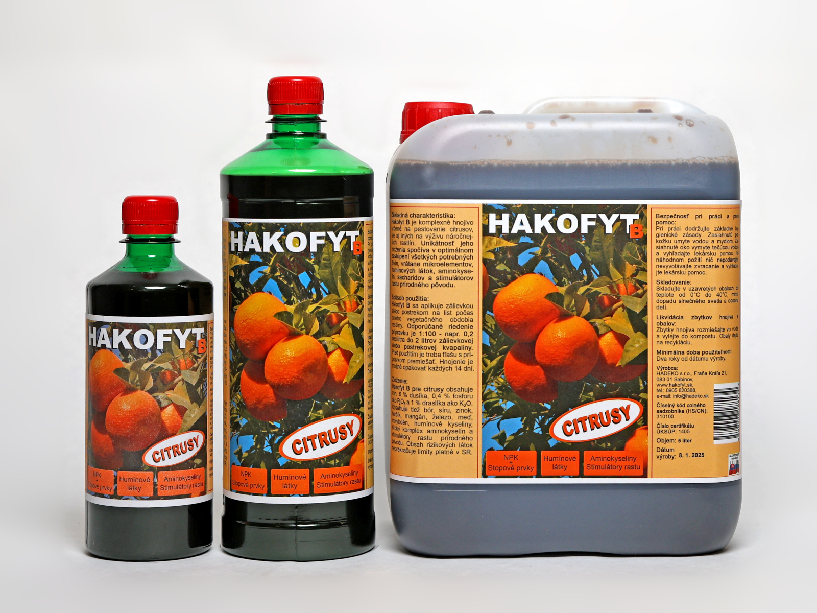 Hakofyt hobby citrusy - balenia 0,5, 1 a 5 litrov